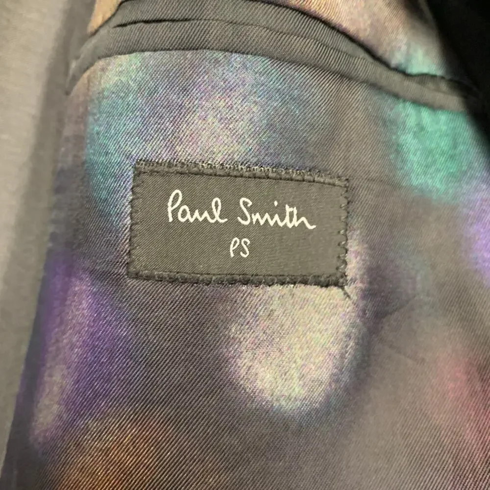 PAUL SMITH Size 38 Grey Wool Mohair Single Breasted Sport Coat